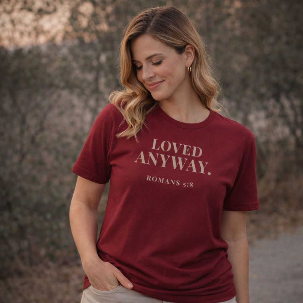 Loved Anyway – Romans 5:8 Premium Tee